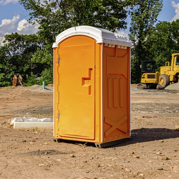 how often are the porta potties cleaned and serviced during a rental period in Candor